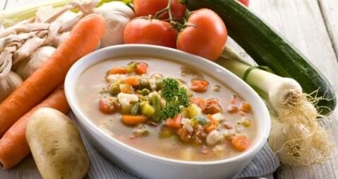 sayur sup puree pikeun gastritis