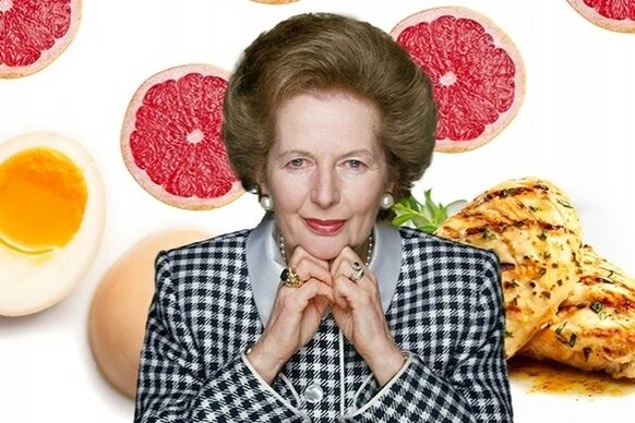 Margaret Thatcher sareng tuangeun diet na